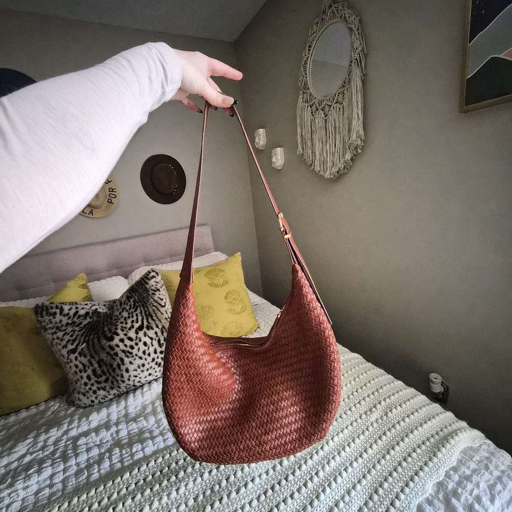 Madewell Woven Brown Hobo Bag